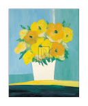 Fleurs Jaunes au Pot Blanc