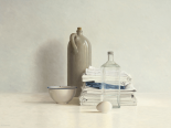 Jar, Bottle, Egg, Bowl and Cloths