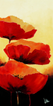 Three Red Poppies I