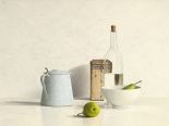 Two Pears, Bottle, Can and Jug