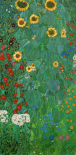 bauerngarten mit sonnenblumen