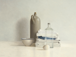 Jar, Bottle, Egg, Bowl and Cloths